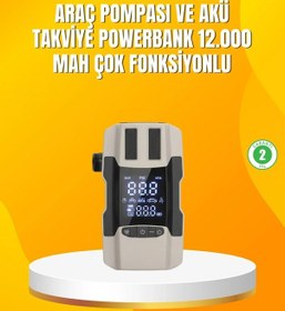 Resim Mey İthalat 12.000 Mah Akü Takviye Powerbank Dahili Hava Dijital Ekranlı 