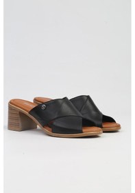 Resim Pierre Cardin Pc-7219 - 3807 Siyah-kadın Topuklu Terlik Siyah 
