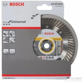 Resim Bosch - Best Serisi Tüm Malzemeler İçin Turbo Segman Elmas Kesme Diski - 115 X 22,23 X 2,2 X 12 Mm 