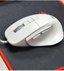 Resim Jedel Cp102 Beyaz Professional 7 Butonlu Rgb Işıklı Ergonomik Kablolu Mouse - 