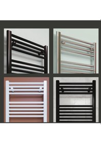 Resim Dekoratif Siyah Havlupan Standart Banyo Radyatörü & Duvara Monte 