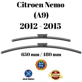 Resim Citroen Nemo A9 2012 2013 2014 2015 Uyumlu Ön Cam Silecek Süpürgesi Takımı 650/480mm Silbak Sb2619d 