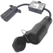 Resim 7 Düz Soket Abd Araç - 13 Pin Yuvarlak Fiş Ab Römork - Abd - Avrupa Römork Işık Dönüştürücü Siyah 