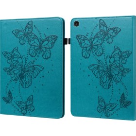 Resim Xfashion Lenovo Tab M10 Için (Gen 3) Pu Deri Damla Geçirmez Tablet Kapak Kelebek Basılı Katlanabilir Stand Kartı Tutucu Kabuğu Elastik Bantlı (Yurt Dışından) 