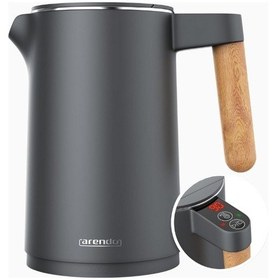Resim Arendo Paslanmaz Çelik Su Isıtıcı 45 100 C, 1,5 Litre, Çift Duvar, Sıcak Tutma 