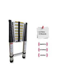 Resim 620 Cm. - 16 Basamaklı Teleskobik / Teleskopik Alüminyum I Merdiven 