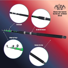 Resim Albastar Viper Supreme Kıyı Olta Seti - İp Misinalı - Vpr101 