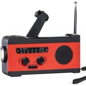 Resim Sanlindou Acil Güneş Enerjili El Krank Telefon Şarj Dinamo Çok Amaçlı LED El Feneri Am / Fm / Wb Hava Radyo | Radyo (Yurt Dışından) 