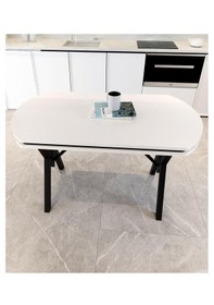 Resim Avenza Living 70 120 Sabit Gofret Yemek Masası Beyaz 