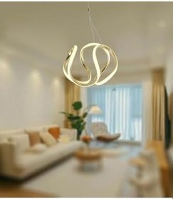 Resim TT AYDINLATMA TT306-25-SR TT Aydınlatma Orta Kavis Sarı Kaplama (Sarı Işık) Ledli Avize Gold 25 x 90 