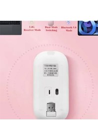 Resim Bluetooth Kablosuz Klavye Ve Mouse Seti Kablosuz Klavye Renkli 150h Şarjlı 