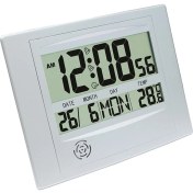 Resim Elaccent F Fityle Dijital Takvim Günü Saati Alarm LCD Ekran Sıcaklık Gümüş ile Büyük Zaman (Yurt Dışından) 