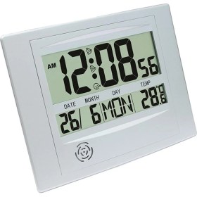 Resim Elaccent F Fityle Dijital Takvim Günü Saati Alarm LCD Ekran Sıcaklık Gümüş ile Büyük Zaman (Yurt Dışından) 