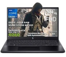 Resim Acer Nitro V 15 ANV15-51 Intel Core i7 13620H 16GB 512GB SSD RTX4060 Freedos 15.6'' 144Hz FHD NH.QQEEY.002 