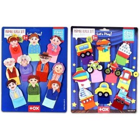 Resim 2 Set - 20 Parça Tox Taşıtlar Ve Aile Bireyleri Parmak Kukla T752 T181 