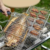 Resim Ağır Hizmet Tipi Paslanmaz Çelik BBQ Izgara Sepeti ve Basting Fırçası - Balık, Et, Biftek, Karides, Sebze ve Ribs için Paslanmaya Dayanıklı Barbekü Sepeti - Açık Hava Piknikleri ve Kamp için Mükemmel, Piknik Pişirme Ekipmanı|Güçlü Yapı|Dayanıklı Izgara Sepetleri, Izgara Aksesuarları 