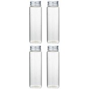 Resim Kitchen Design Lab Metal Çevir Aç Kapaklı Cam Baharatlık Saklama Kabı 4 Adet - 160 ML 