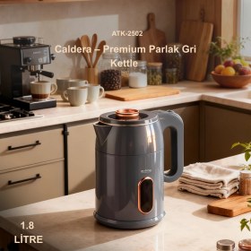Resim Evona Kettle Gri Su Isıtıcısı 1.8 litre Kapasite & Paslanmaz Çelik & LED Gösterge Işıklı Caldera 