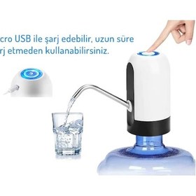 Resim Çift Motorlu Usb Şarj Edilebilir Şarjlı Oto Damacana Su Pompası 