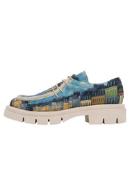Resim Dogo Kadın Vegan Mavi Loafer - Sea Sparkles Tasarım 