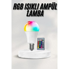 Resim Herşeytrend Akıllı Rgb LED Ampul LED Uzaktan Kumandalı Renk Değiştiren Ampul 