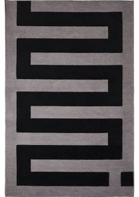 Resim Çocuk Halısı, Siyah-gri, 105x160 Cm Gri 