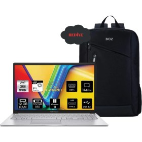Resim Asus Vivobook 15 X1504VA-NJ412 Intel Core I7-1355U 12GB 512GB SSD Fullhd Windows 11 Taşınabilir Bilgisayar + Boz Çanta 
