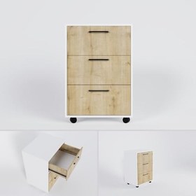 Resim ERC Moss Keson Beyaz (Safir Meşe Çekmece) 