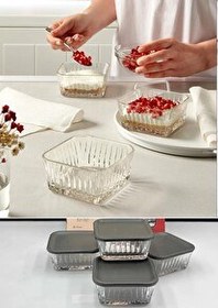 Resim Paşabahçe Freyza Kapaklı 12'li Cam Saklama Kabı Kahvaltılık 530236 