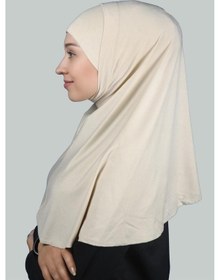 Resim Altobeh İkili Set Pratik Eşarp Hazır Türban Ve Hijab Tesettür Bonesi Krem 