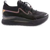 Resim Dgn Kadın Kalın Taban Yazı Detaylı Lastik Ipli Sneakers Ayakkabı Siyah 9432692 
