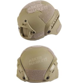 Resim Bej Kompozit Başlık - Miğfer - Paintball Airsoft Başlık Bej 