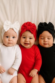 Resim Cherub Baby Bebek Çift Kat Fiyonklu Bebek Bone 