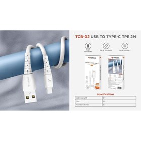 Resim Torima Galaxy A13 ile Uyumlu 2 Metre 3 Amper Usb -Type C Şarj ve Data Kablosu 