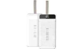Resim Powerway QC30 30000 Mah PD22.5W 3 USB Dijital Ekran Siyah Powerbank 