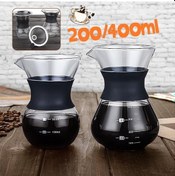 Resim Ev Yükseltmesi 200ml 400ml Klasik Cam Kahve Makinesi Çelik Filtreli Kahve Makinesinin Üzerine Dökün Yeni 