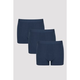Resim Penti Erkek Pamukl Basic Mavi 3'lü Boxer Külot 