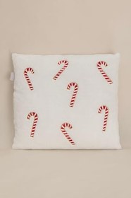 Resim Charm Baston Şeker İşlemeli Krem Kırlent 45x45 35255A 