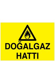 Resim Uytab Doğalgaz Hattı Uyarı Tabelası - 20x30 Alüminyum Kompozit Panel - DG35 