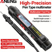 Resim ANENG A3006 4000 Sayım Çok Fonksiyonlu Kalem Tipi Multimetre AC/DC Gerilim Test Cihazı Ohm Hz Sıfır Yangın Hattı Dedektörü Elektrikli Araç 