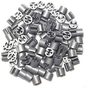 Resim ASKI için BASKISIZ (GÜMÜŞ/ SİLVER)' Benden Boncuğu (100 Adet) Gümüş 