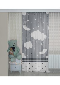 Resim Bulutlu Bip193 Çift Kanat Çocuk Odası Fon Perde 