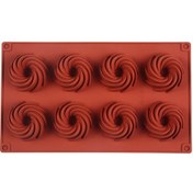 Resim Getshopmini Cavity Büklüm 8'li Kek Silikon Kalıbı 