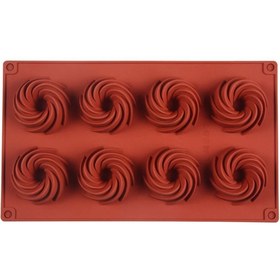 Resim Getshopmini Cavity Büklüm 8'li Kek Silikon Kalıbı 