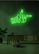 Resim Bang Yazılı Ve Şekilli Neon Tabela Yeşil 