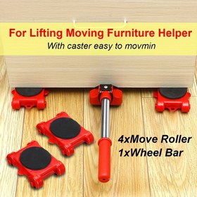 Resim 5 adet Ağır Hizmet Omni-Directional Movers Seti - Kaymaz Pedler, Metal ve Plastik Yapı, Mobilya, Dolaplar, Pianolar, Koltuklar, Yataklar, Zemin Koruma Aracı, Mobilya Taşıma | Dayanıklı Yapı | Metalik Bitiş 