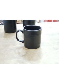 Resim Keramika Varil Kupa Mat Siyah 3 Adet 