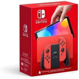 Resim Nintendo Switch Oled 64 GB CD Media Garantili | Mario Kırmızı 