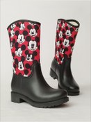 Resim Sea&Blue Puantiye Baskılı Kırmızı Su Geçirmeyen Kız Çocuk Yağmur Çizmesi 