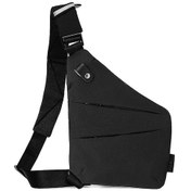 Resim Xindoker Erkekler İçin Çok Amaçlı Poliester Gömlek Çantası - Spor, Çapraz Çantı, Gizli Saklama, Siyah Sol Omuz Siyah 